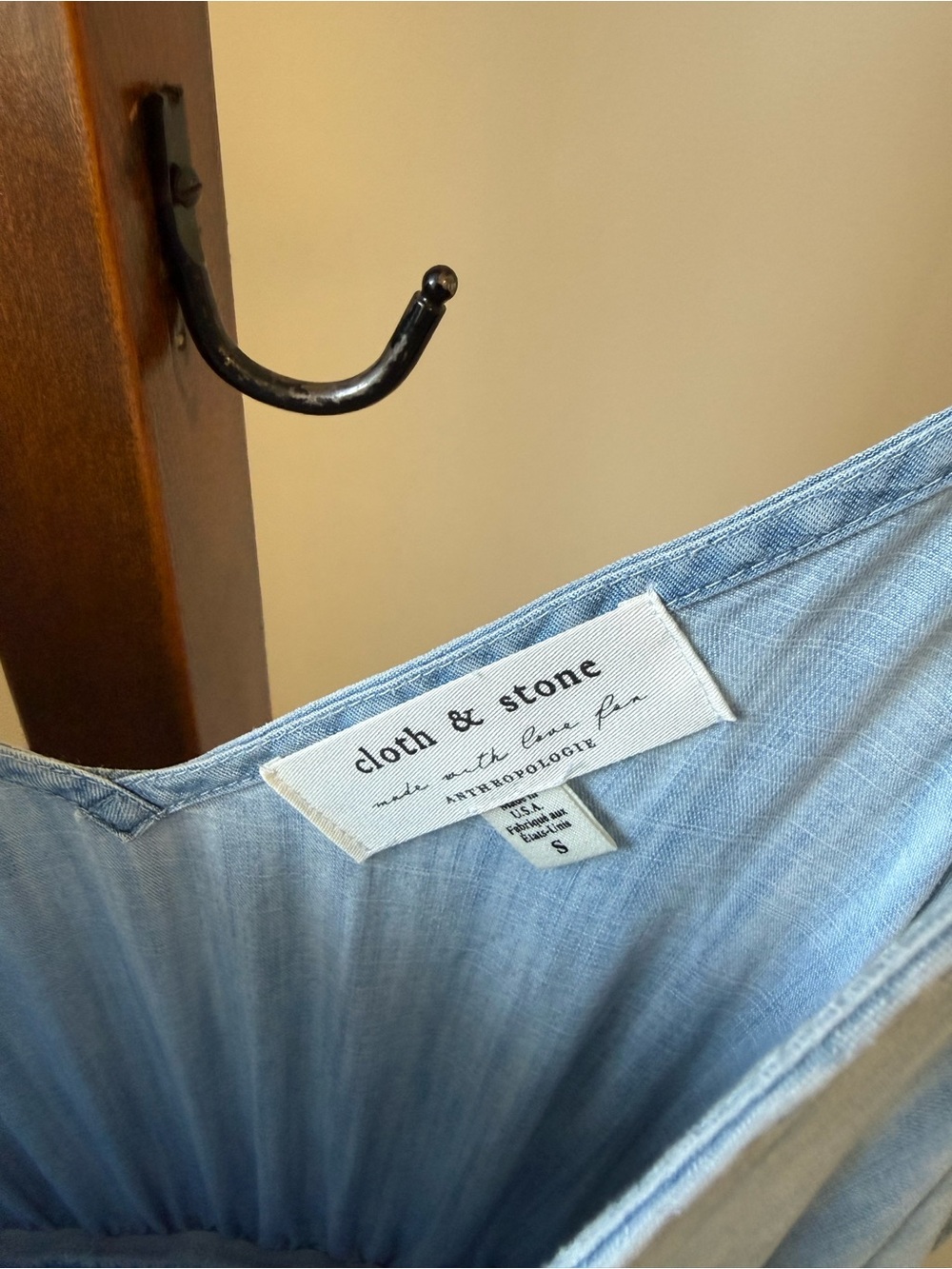 cloth & stone Light Blue V-Neck Tiered Maxi Dress - Picture 3 of 5